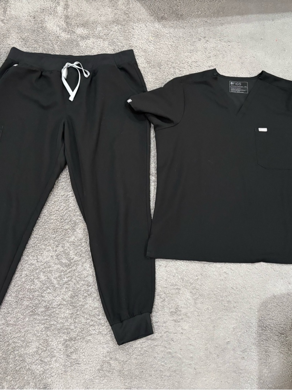 XXL FIGS Black Scrub Set